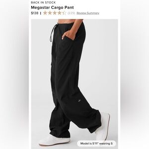 ALO Yoga Megastar Black Cargo Pants